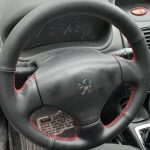 دور فرمون دوختنی بازویی کامل پژو 206 مدل مشکی با دوخت قرمز
