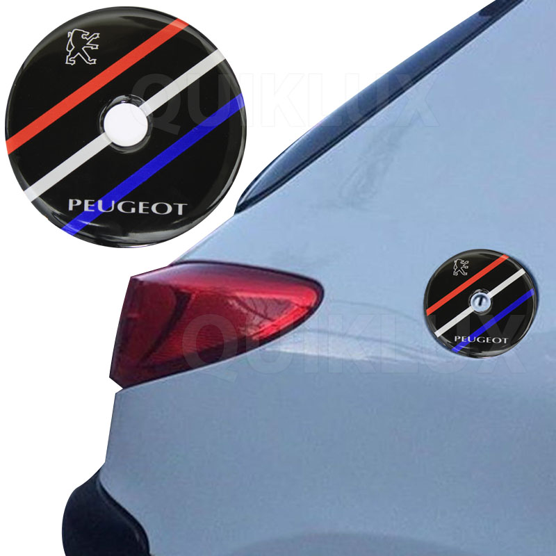 کاور ژله ای درب باک پژو 206 رنگ مشکی با طرح پژو 3 خط پرچم فرانسه