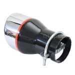 سراگزوز خودرو اسپرت مدل 208 طرح ترک دو رنگ مشکی کروم سر فارسی بر