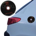 کاور ژله ای درب باک پژو 206 رنگ مشکی طرح پژو قرمز