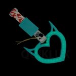آویز سوریکاوا چراغ دار رنگ سبزآبی سفید