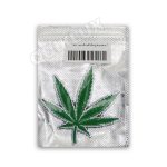 آرم فلزی طرح برگ گل رنگ سبز سایز 7 cm