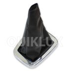 قاب استیل دور دنده همراه با گرد گیر چرمی رنگ مشکی مناسب پراید داشبورد جدید (قاب استیل لبه بلند)