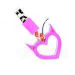 آویز سوریکاوا چراغ دار رنگ صورتی سفید