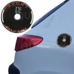 کاور ژله ای درب باک پژو 206 رنگ مشکی طرح پژو اسپرت قرمز