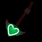 آویز طرح قلب بالدار چراغ دار - سبز