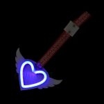 آویز طرح قلب بالدار چراغ دار - آبی