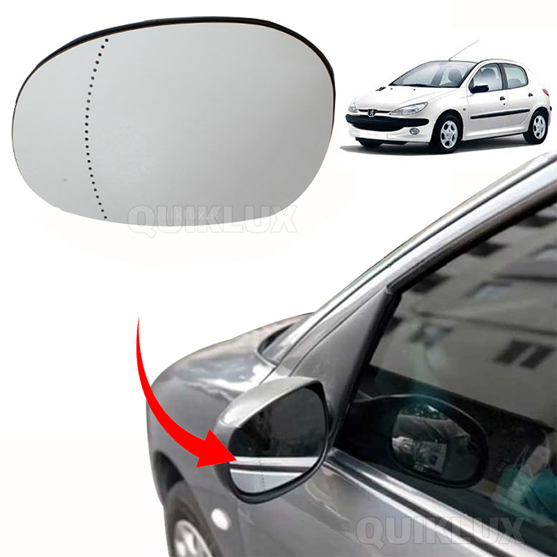 شیشه اینه بغل پژو 206 ساده reffilex (راننده)