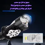 لامپ هدلایت لنز دار پایه H4 نور سفید 6000k بسته تک عددی