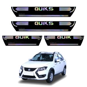 برچسب پارکابی طرح چرمی مدل ونوس نوشته کوییک اس لاتین هفت رنگ – QUIK S