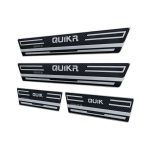 برچسب پارکابی طرح کربن مشکی نقره ای Quik R