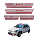 برچسب پارکابی طرح کربن نقره ای قرمز QUIK R