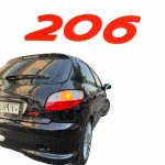 آرم نوشته 206 (طرح اسپرت) – مناسب برای پژو 206 رنگ قرمز